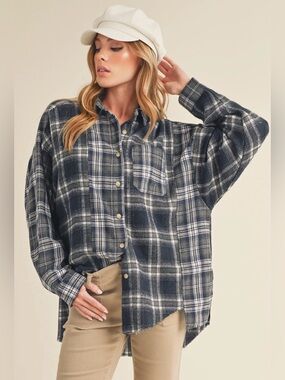 Noelle Plaid Button-Up Shirt